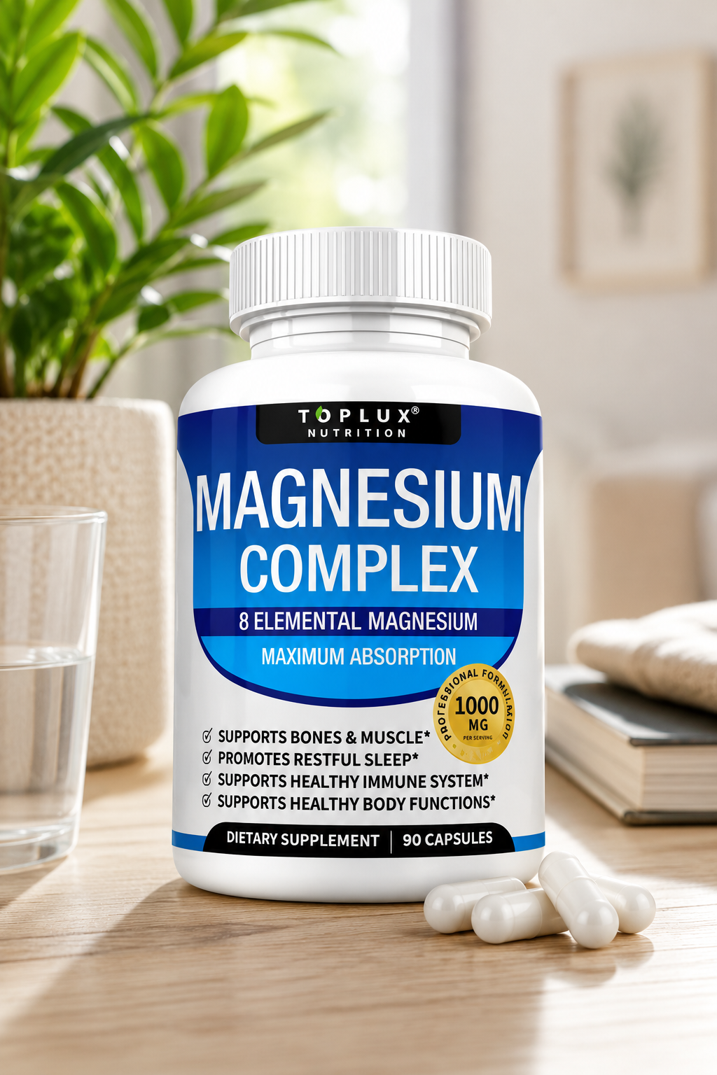 Magnesium Complex, Apoyo para Sueño, Músculos y Bienestar Diario💥